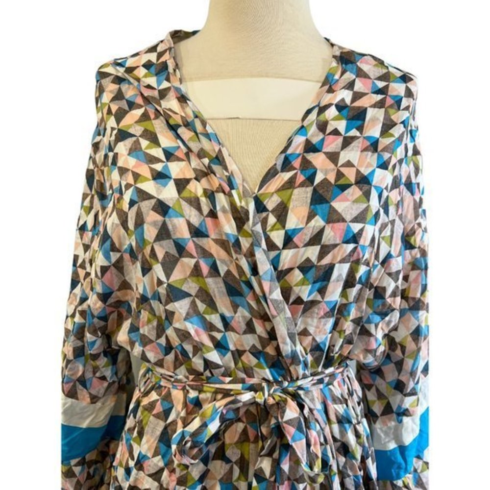 ROOM SERVICE Pjs Room Service Print‎ Robe in Grey Geo (L-XL) - Picture 4 of 6